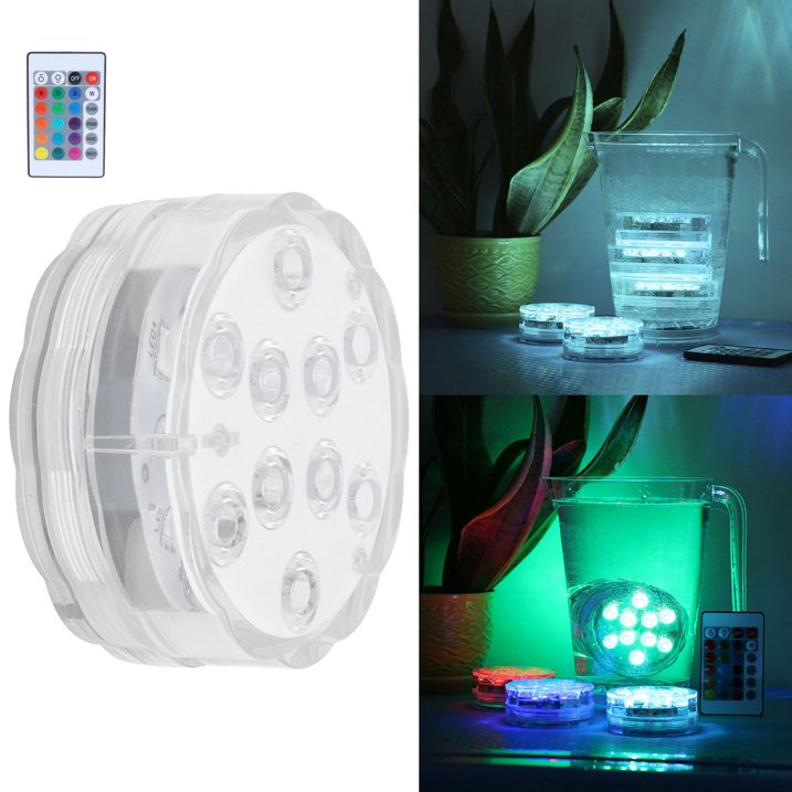 Luces LED Sumergibles RGB con Control Remoto – 16 Colores Vibrantes - Image 7