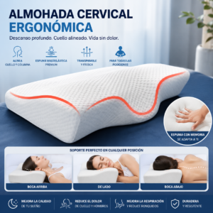 Almohada Cervical Ergonómica - Despierta sin Dolor