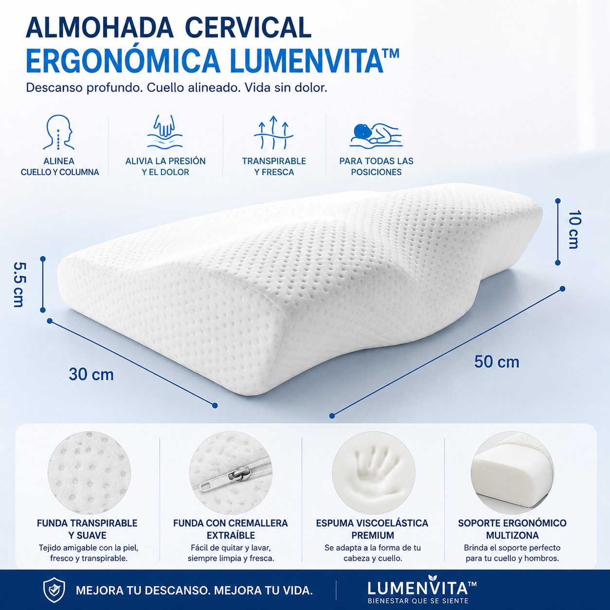 Almohada Cervical Ergonómica - Despierta sin Dolor - Image 3
