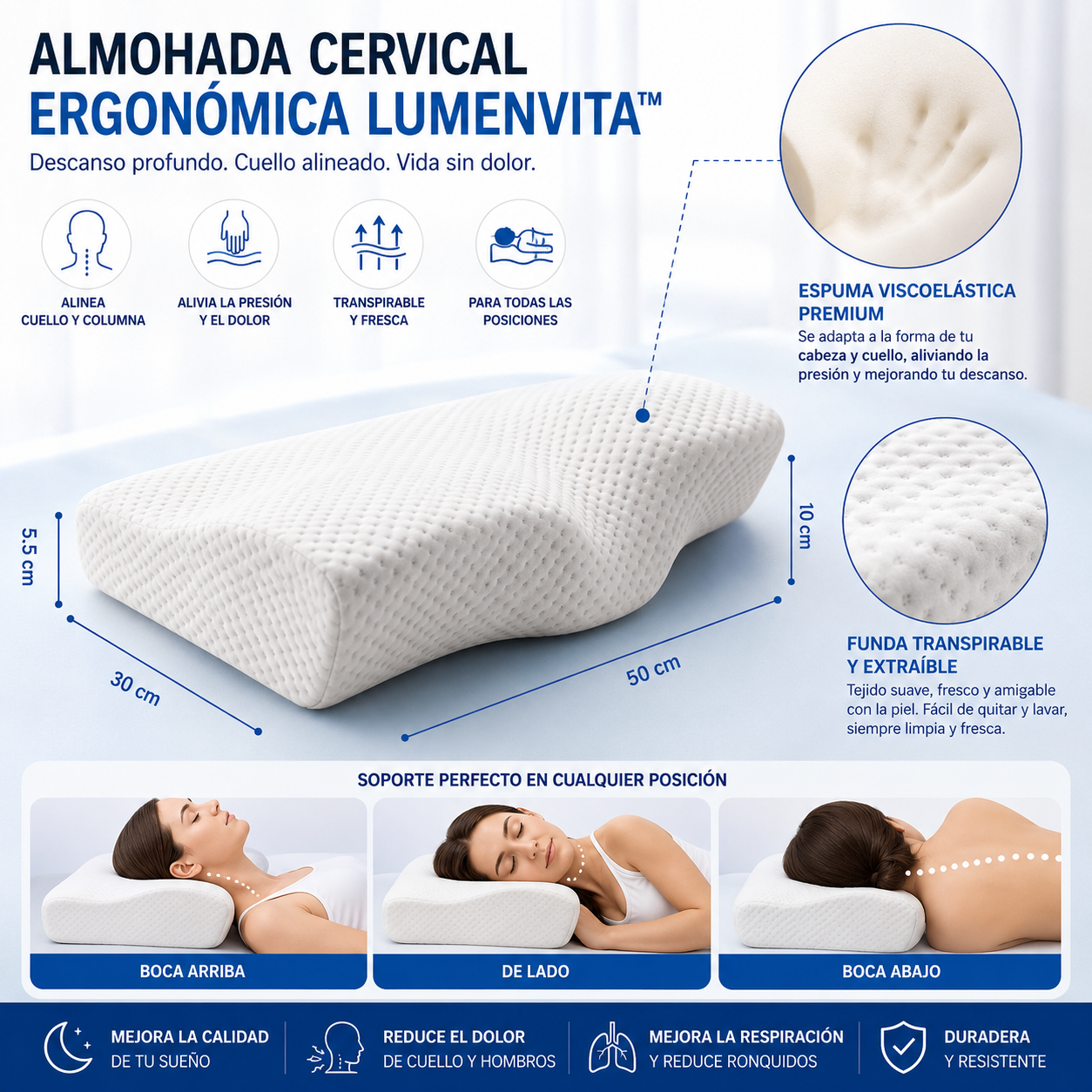 Almohada Cervical Ergonómica - Despierta sin Dolor - Image 4