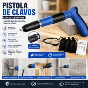 Clavadora Profesional de 4 Niveles: ¡Fijaciones Perfectas al Instante!