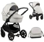 Noordi Fjordi Leather 2 in 1 Pram – Cloud