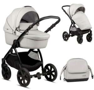 Noordi Fjordi Leather 2 in 1 Pram – Cloud